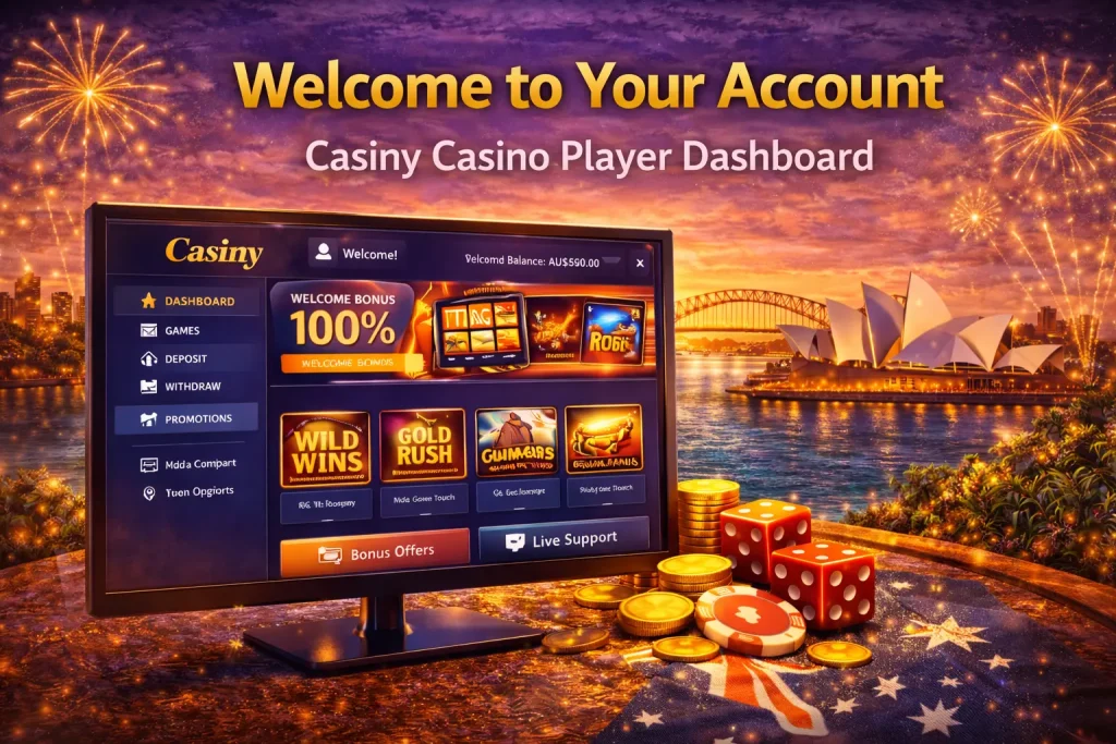 Casiny casino player dashboard